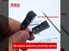 พร็อกซิมิตีสวิตช์เซนเซอร์แบบสี่เหลี่ยมขนาดเล็ก DC 3 สาย 8x8 สำหรับเครื่องตรวจจับโลหะ