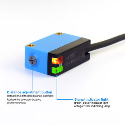 สวิตช์โฟโตอิเล็กทริก NPN PNP 30-100 มม. IP65 DC10-30V 4 สาย BGLL61NS เซ็นเซอร์ออปติคัลโฟโตอิเล็กทริกเลเซอร์สำหรับเครื่องจักร NCN